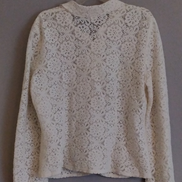 J. Jill lacy button-down top - Picture 6 of 7